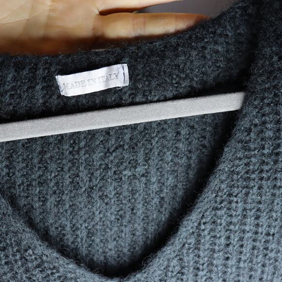 Black Mohair Blend Knit Sweater Dress Made in Italy – Size Medium Approx - Picture 3 of 4